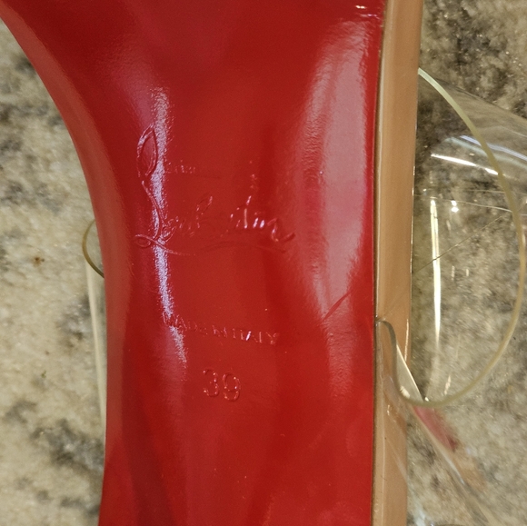 New Christian Louboutin Just Nothing Tan Women's Shoes In Size 39 - Picture 7 of 9